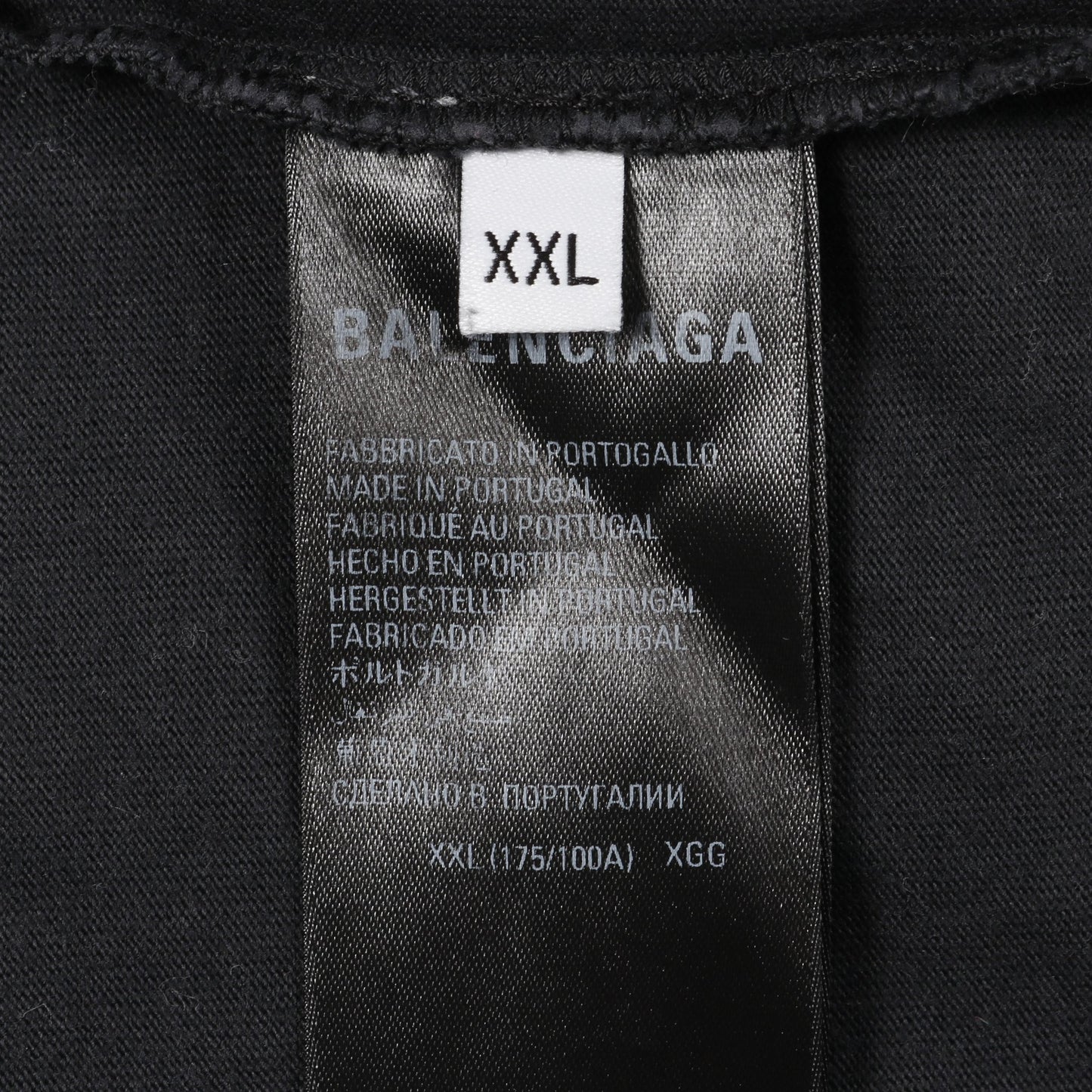 FASHION INSTITUTE Tシャツ クルーネック コットン ダークグレー バレンシアガ トップス BALENCIAGA