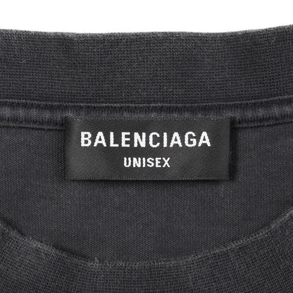 FASHION INSTITUTE Tシャツ クルーネック コットン ダークグレー バレンシアガ トップス BALENCIAGA