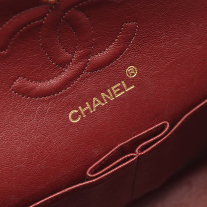 マトラッセ Wフラップ Wチェーンショルダーバッグ ラムスキン ブラック ゴールド金具 ヴィンテージ シャネル バッグ CHANEL