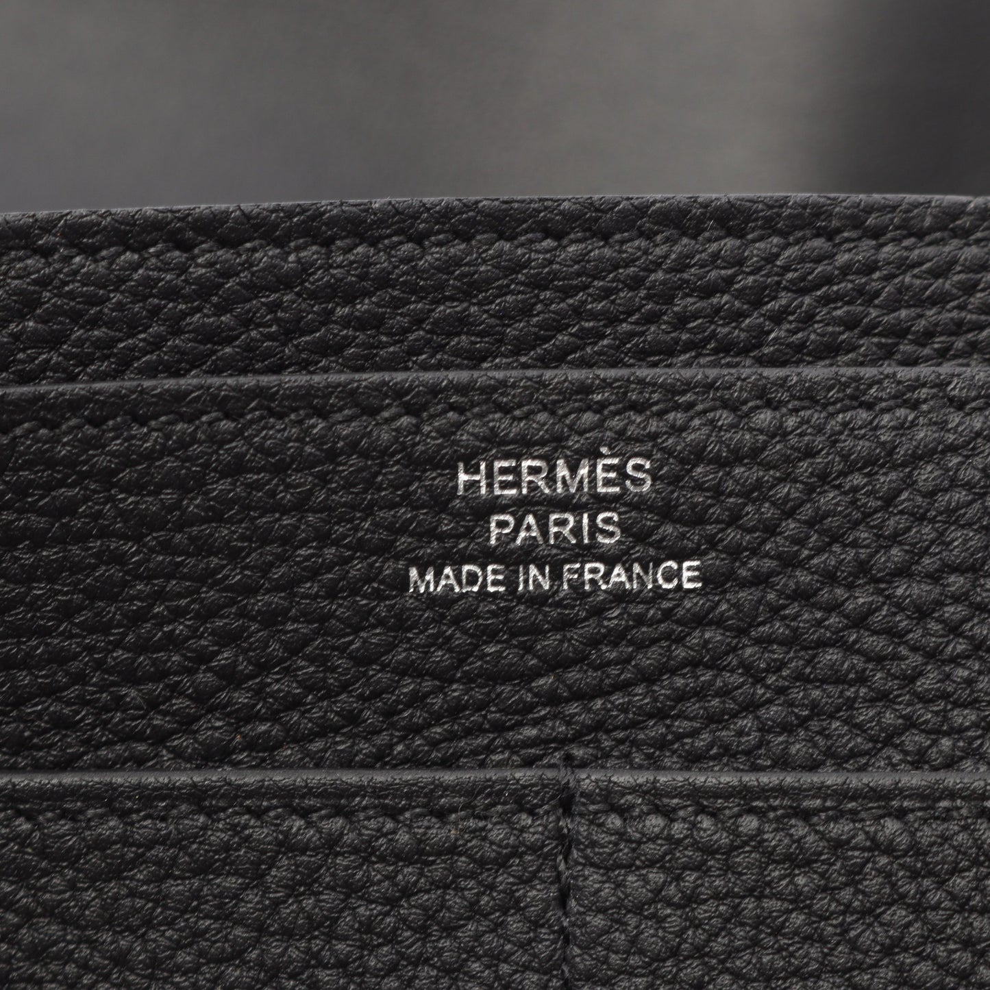 ドゴンGM 二つ折り長財布 トゴ ブラック シルバー金具 B刻印 エルメス 財布・小物 HERMES