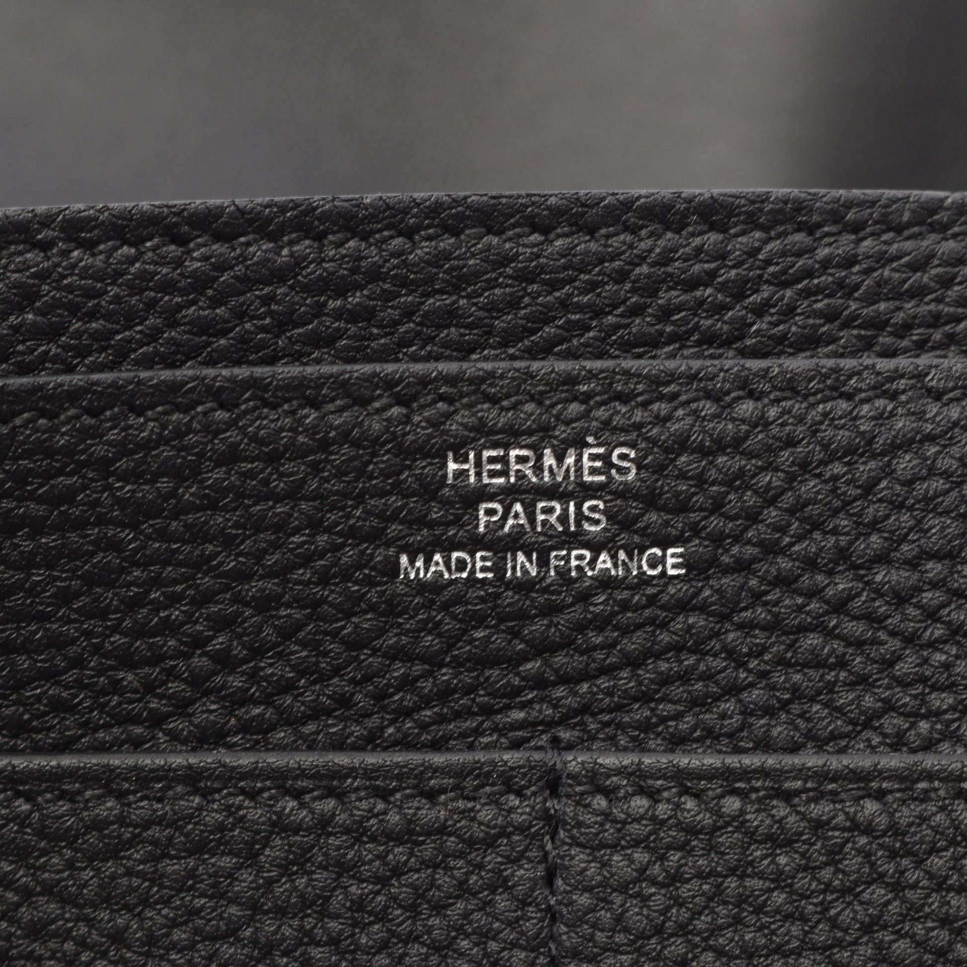 ドゴンGM 二つ折り長財布 トゴ ブラック シルバー金具 B刻印 エルメス 財布・小物 HERMES