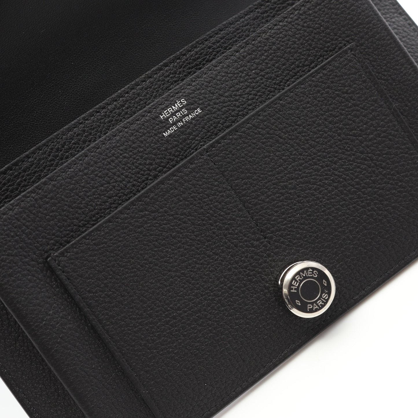 ドゴンGM 二つ折り長財布 トゴ ブラック シルバー金具 B刻印 エルメス 財布・小物 HERMES