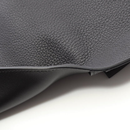 ドゴンGM 二つ折り長財布 トゴ ブラック シルバー金具 B刻印 エルメス 財布・小物 HERMES