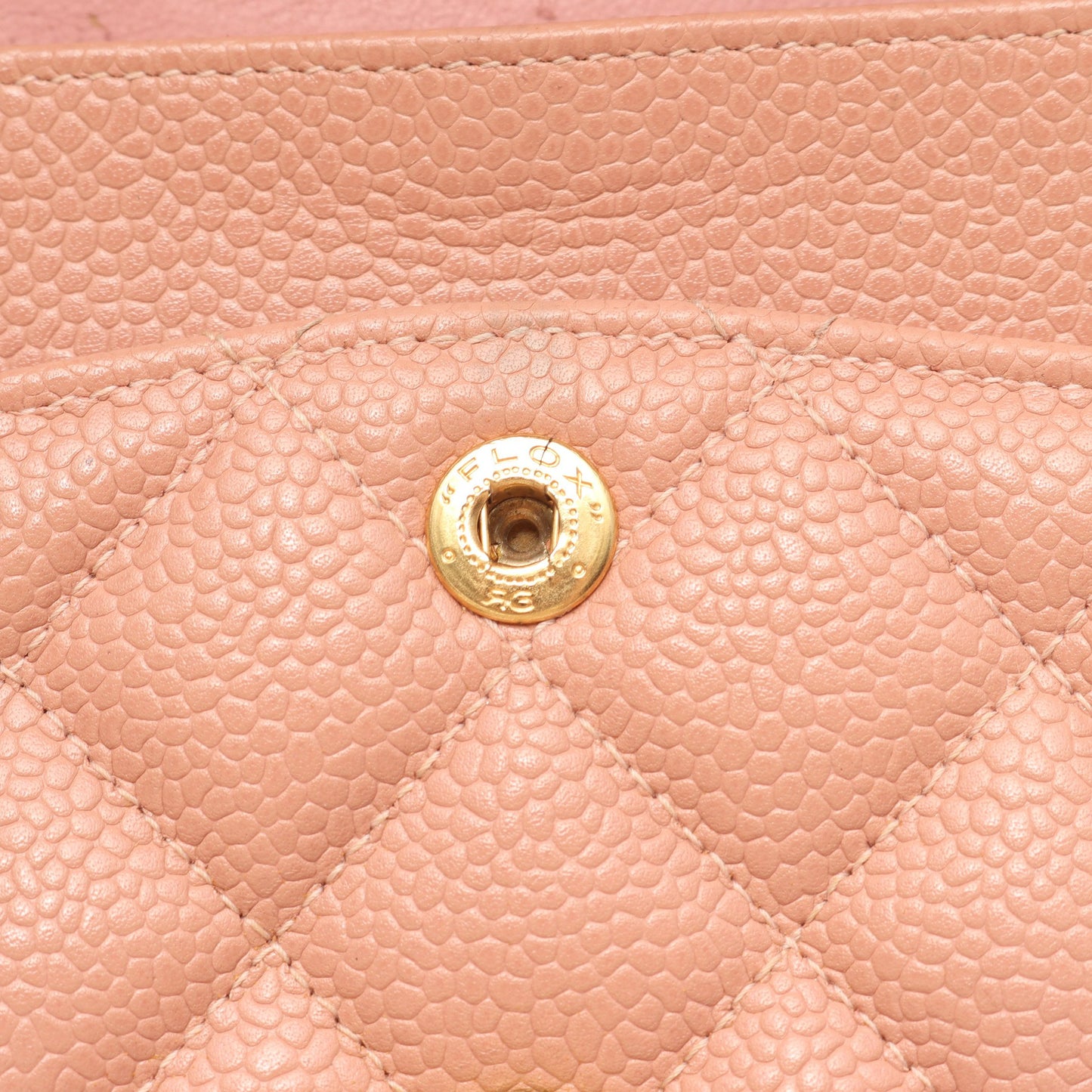 マトラッセ Wフラップ Wチェーンショルダーバッグ キャビアスキン ピンク ゴールド金具 シャネル バッグ CHANEL