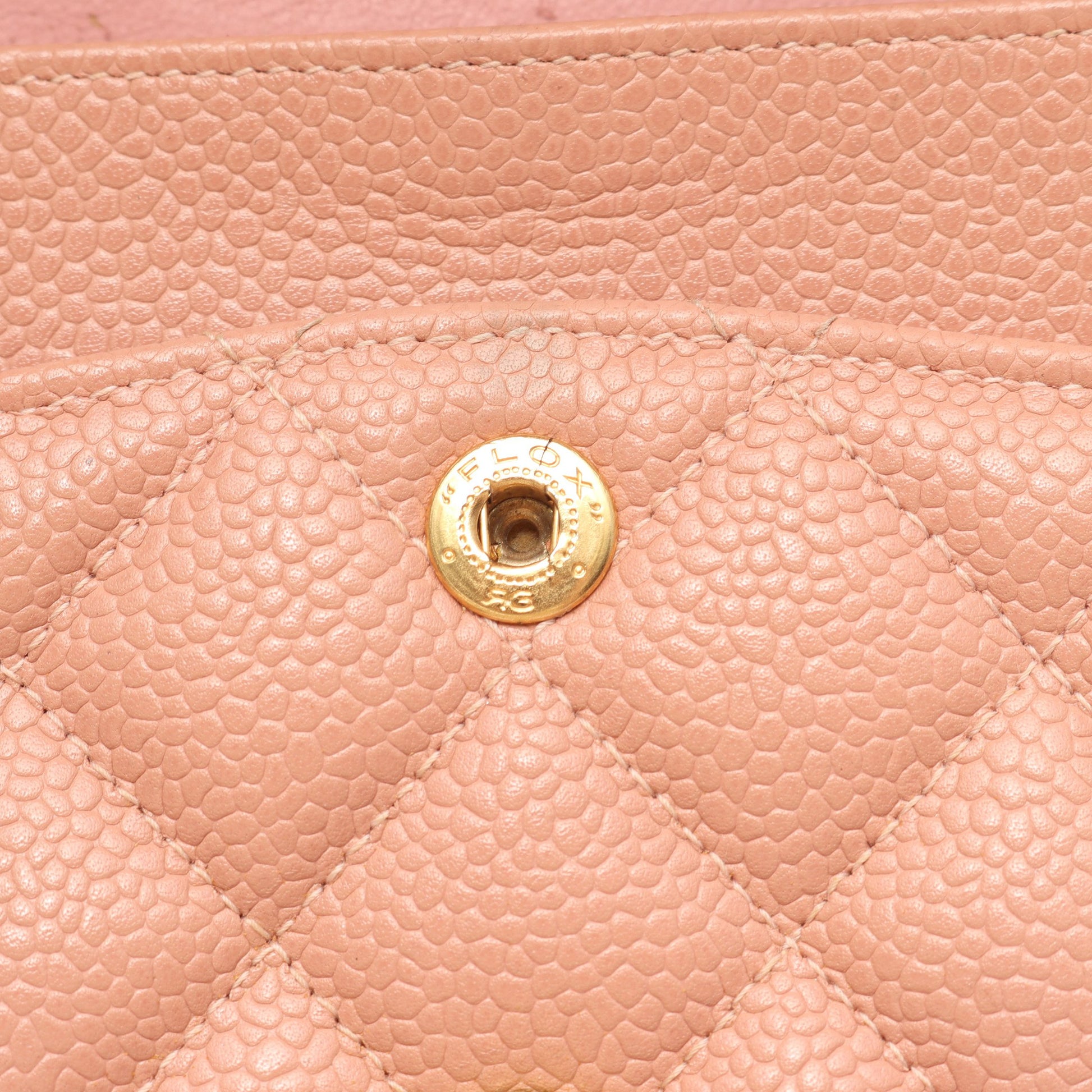 マトラッセ Wフラップ Wチェーンショルダーバッグ キャビアスキン ピンク ゴールド金具 シャネル バッグ CHANEL