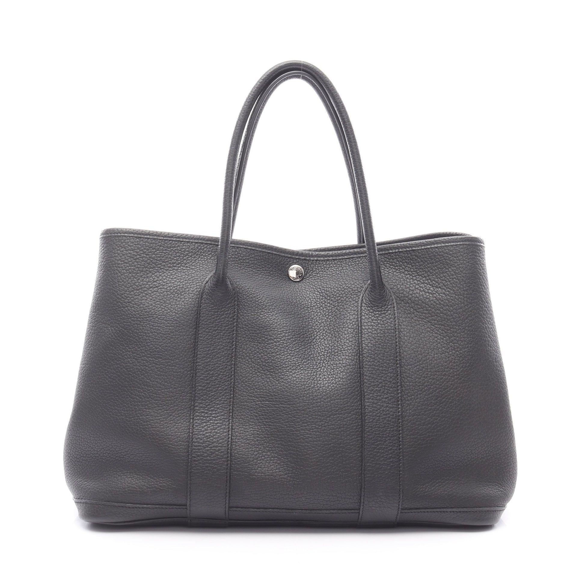 ガーデンパーティPM ハンドバッグ トートバッグ トリヨンクレマンス ブラック シルバー金具 □K刻印 エルメス バッグ HERMES