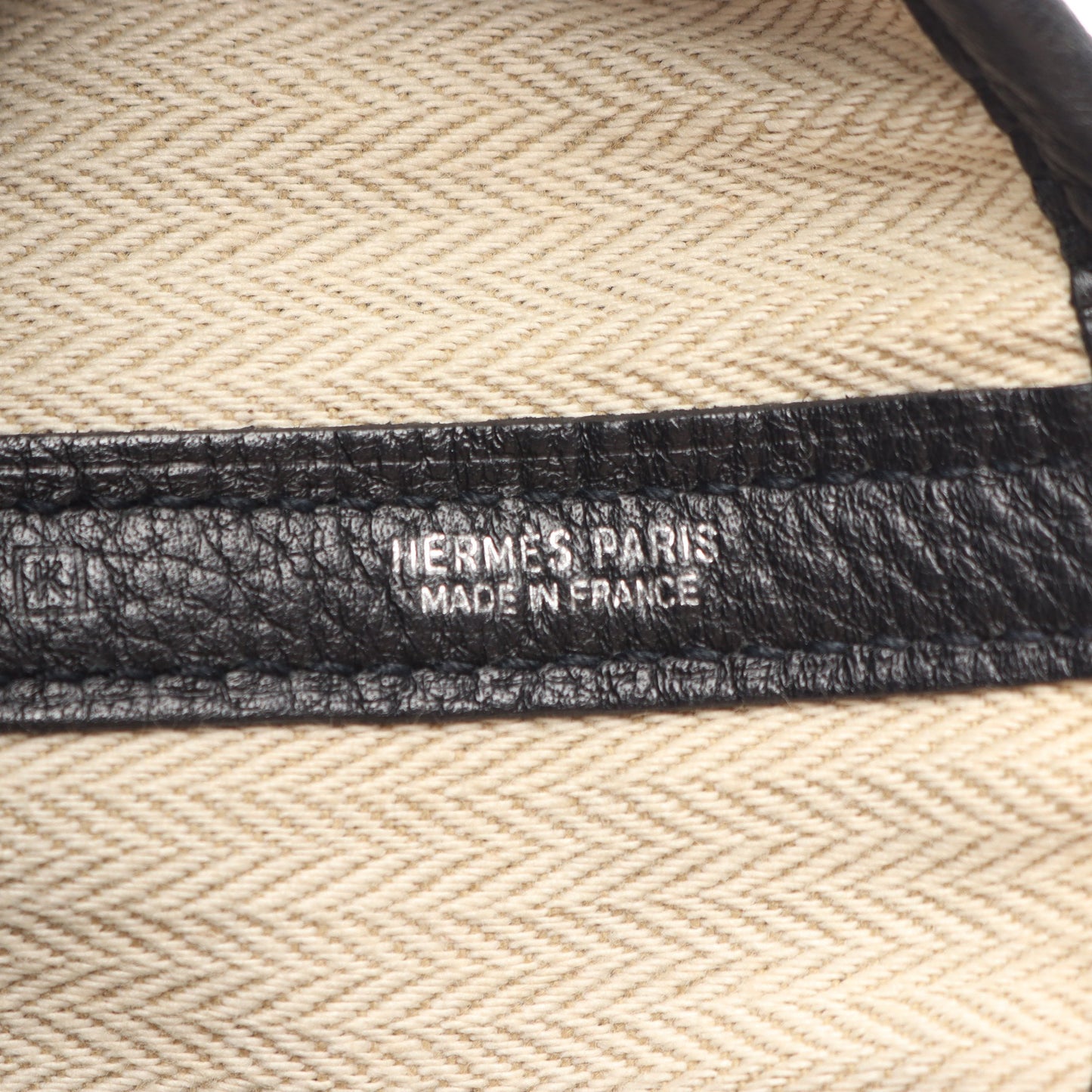 ガーデンパーティPM ハンドバッグ トートバッグ トリヨンクレマンス ブラック シルバー金具 □K刻印 エルメス バッグ HERMES