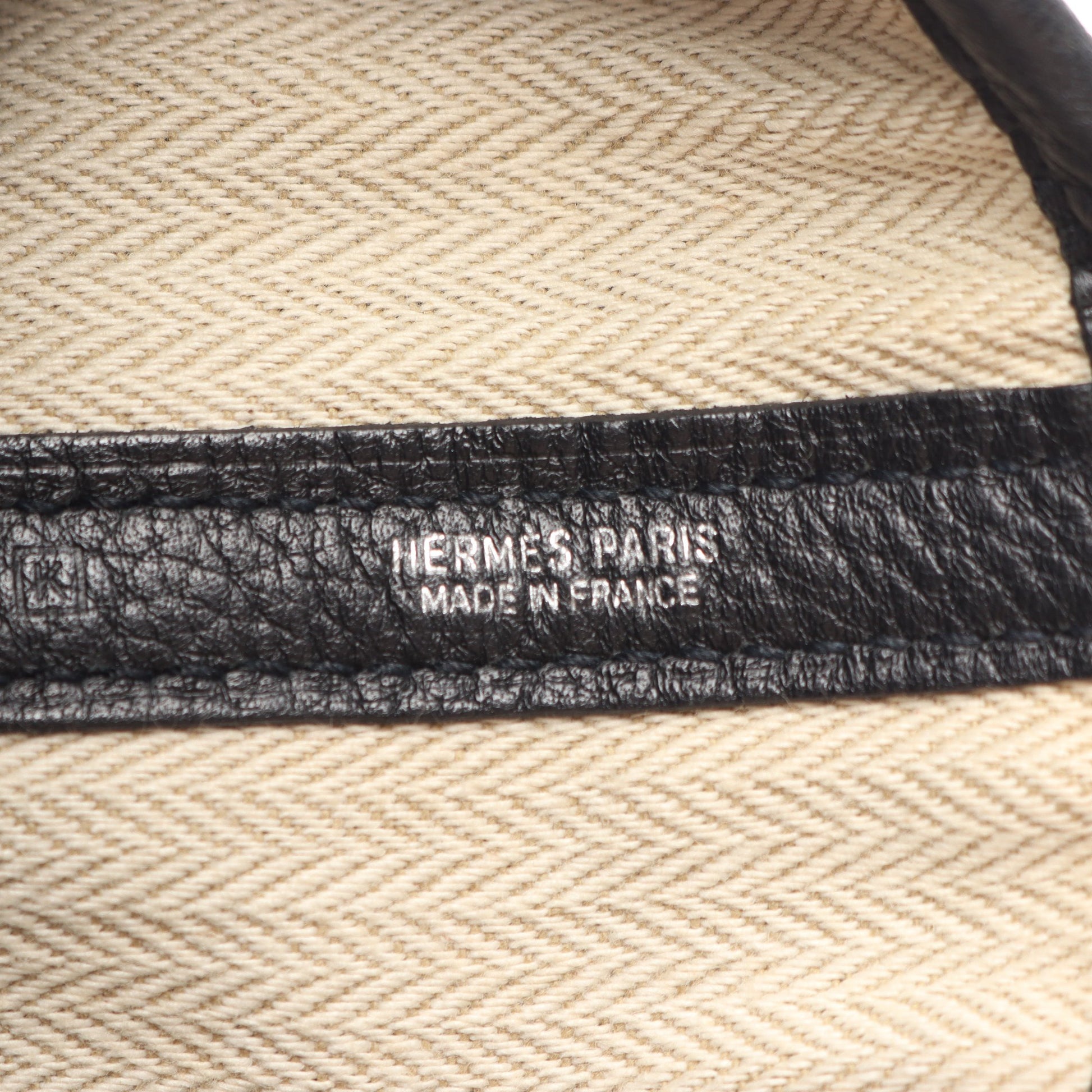 ガーデンパーティPM ハンドバッグ トートバッグ トリヨンクレマンス ブラック シルバー金具 □K刻印 エルメス バッグ HERMES