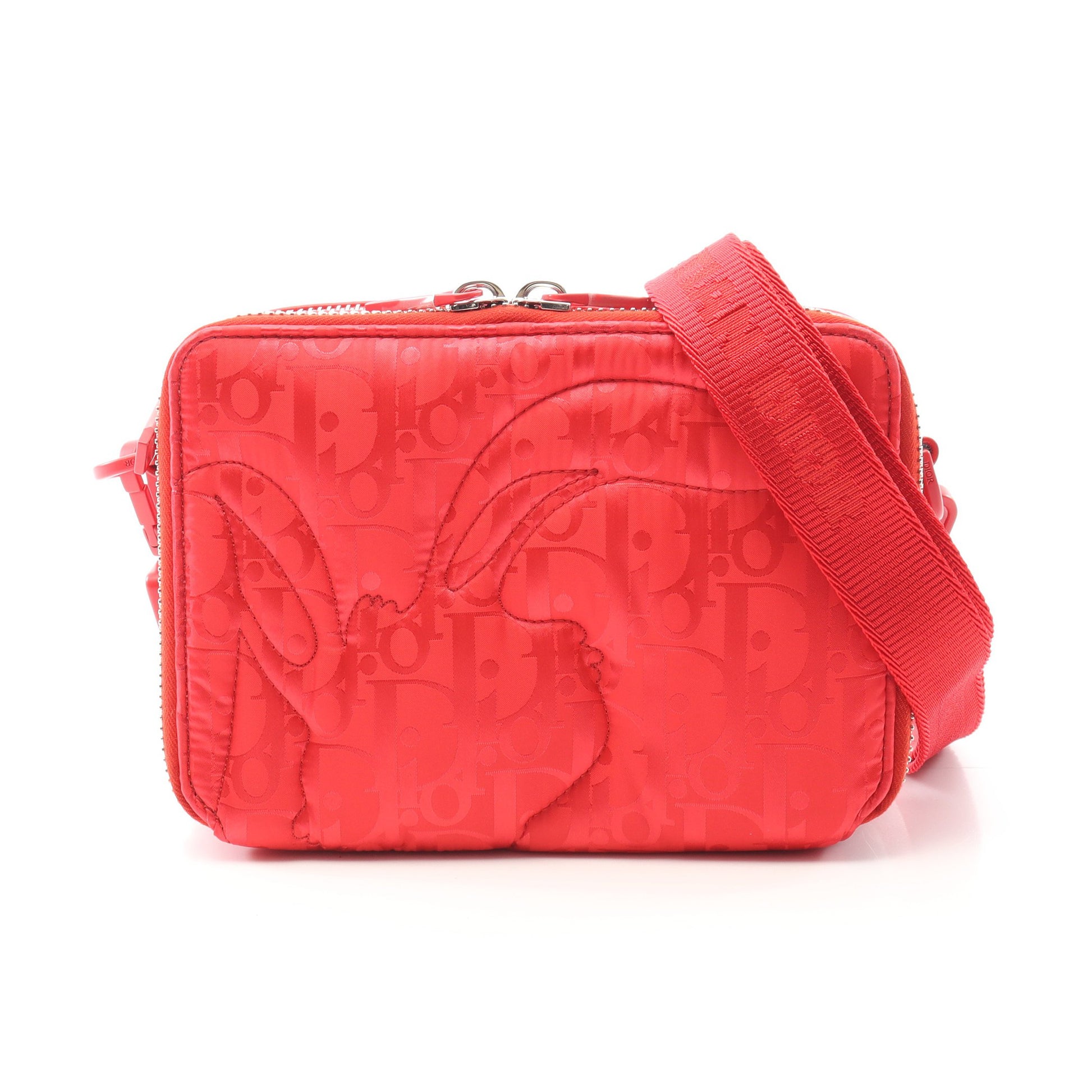 ChristianDior × ERL ミラージュ ショルダーバッグ ナイロン レザー レッド クリスチャンディオール バッグ Christian Dior