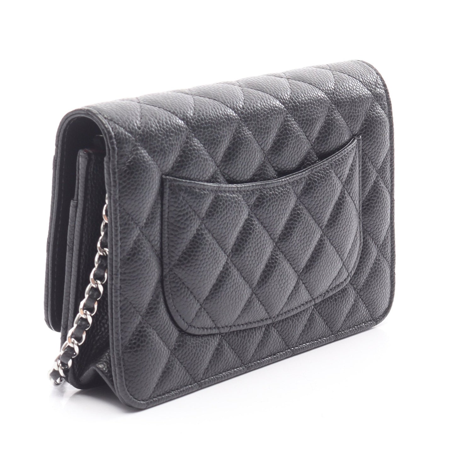 マトラッセ チェーンウォレット キャビアスキン ブラック シルバー金具 シャネル バッグ CHANEL