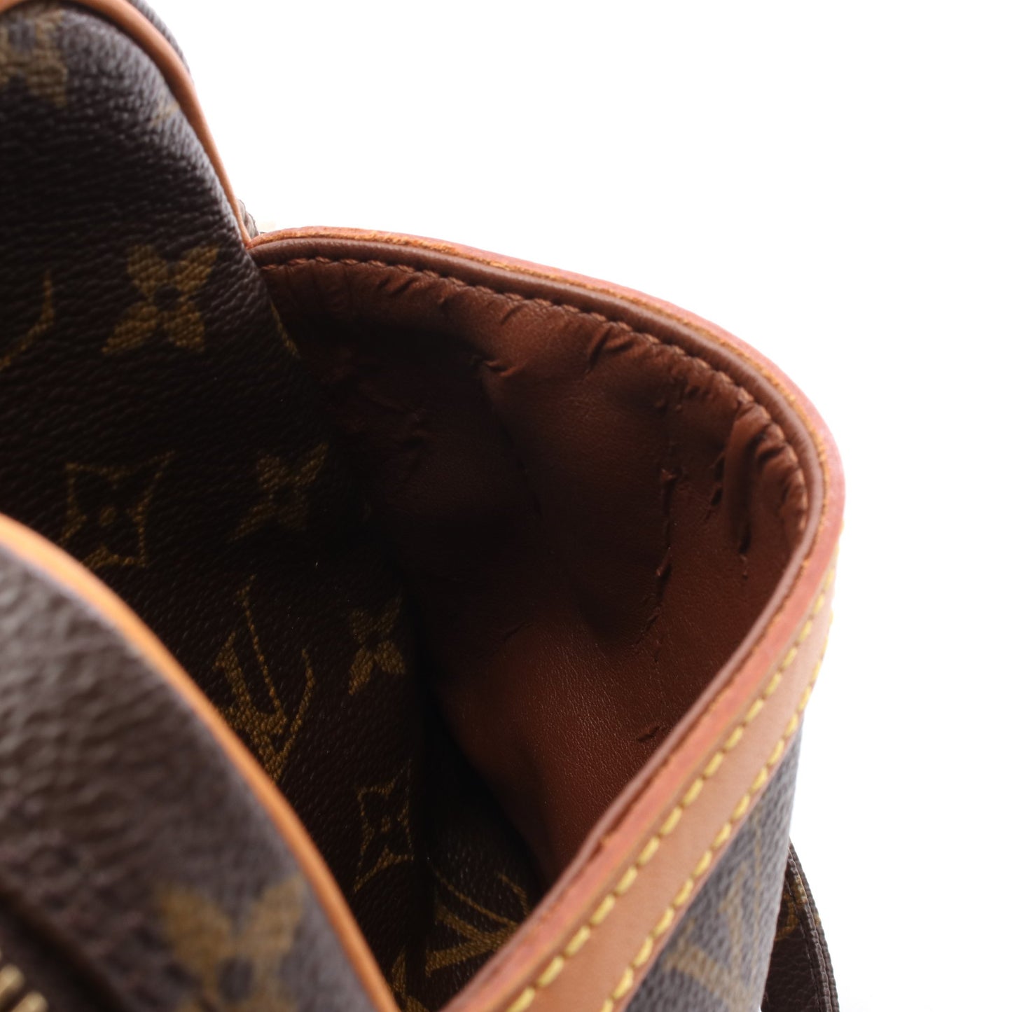 ダヌーブ モノグラム ショルダーバッグ PVC レザー ブラウン ルイヴィトン バッグ LOUIS VUITTON