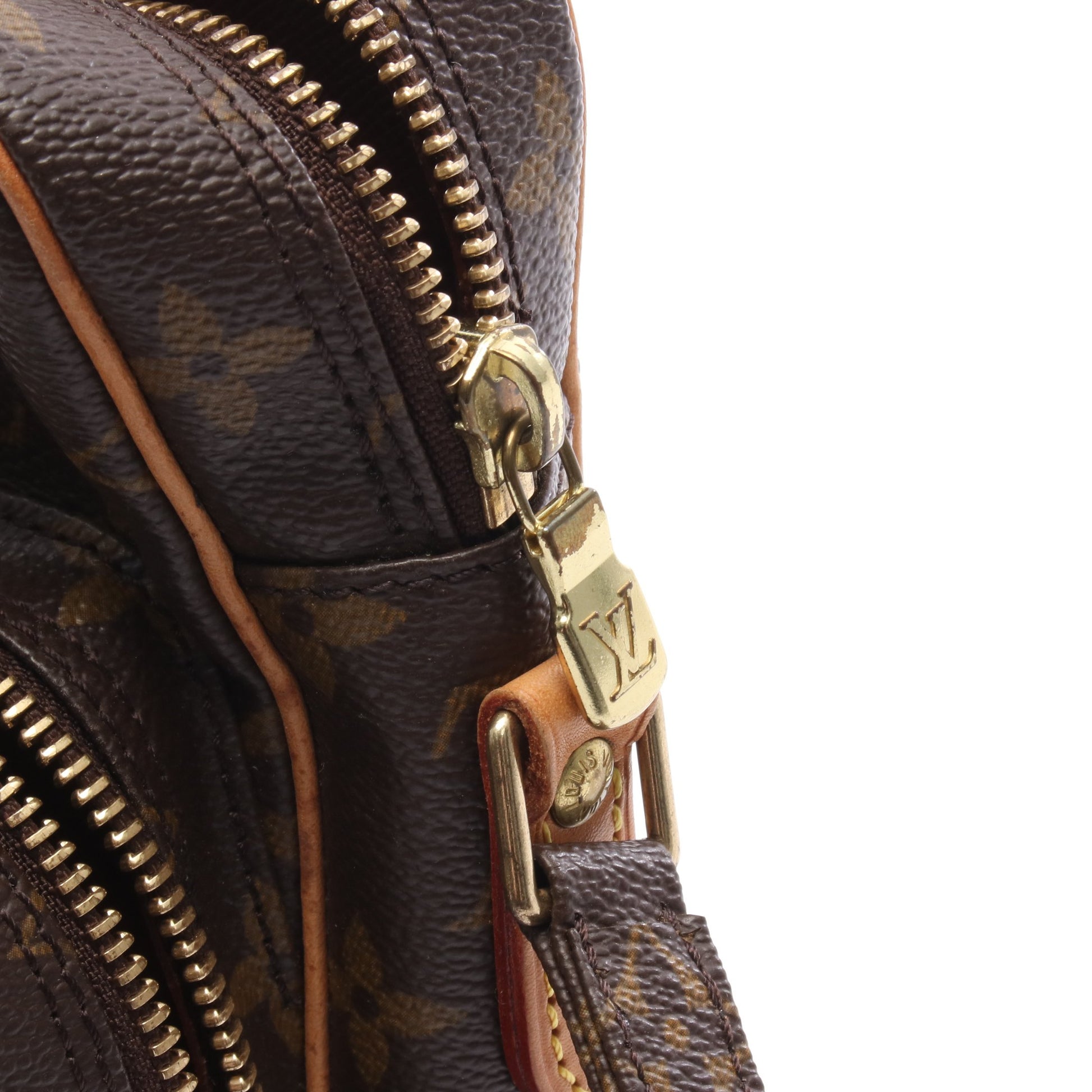 アマゾン モノグラム ショルダーバッグ PVC レザー ブラウン ルイヴィトン バッグ LOUIS VUITTON