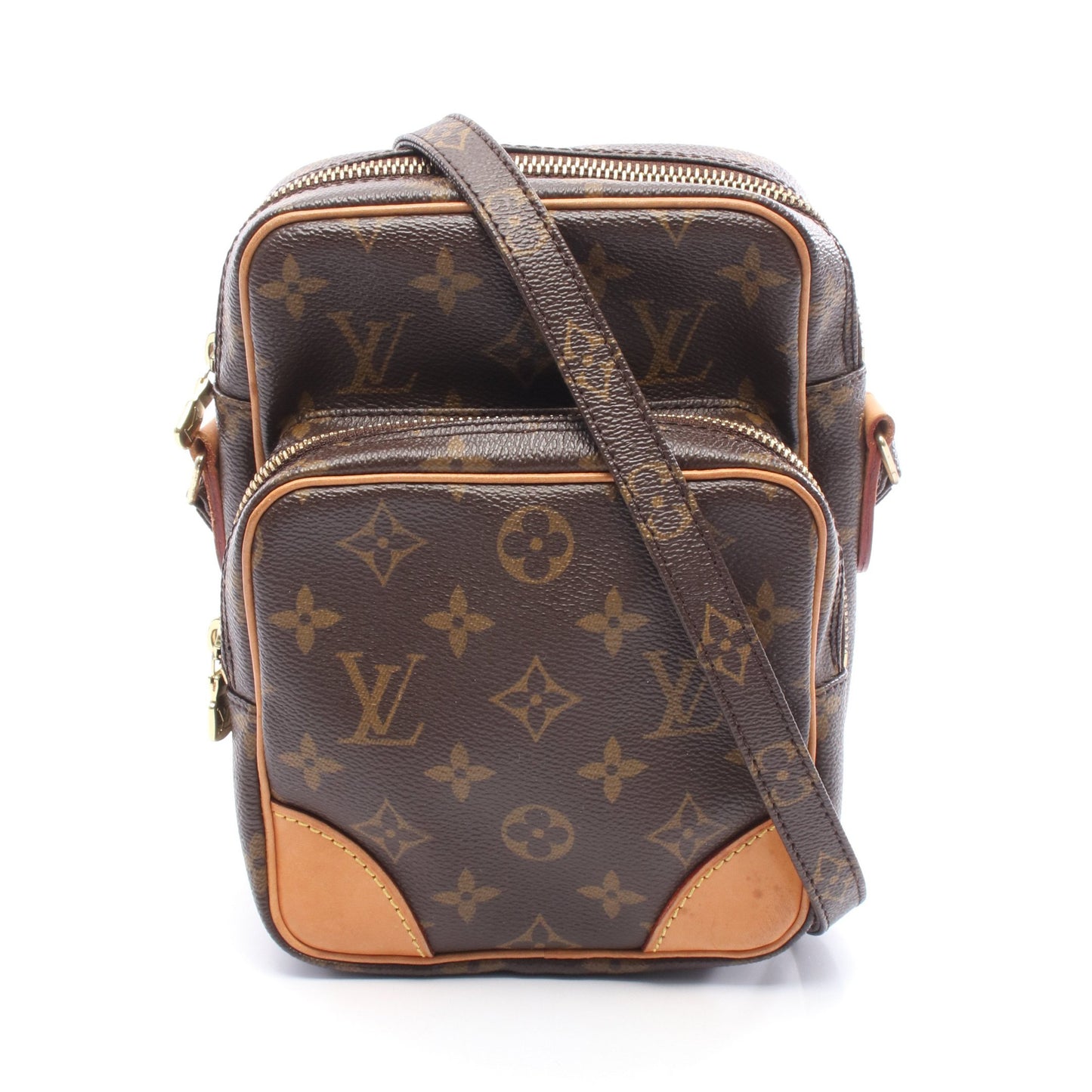 アマゾン モノグラム ショルダーバッグ PVC レザー ブラウン ルイヴィトン バッグ LOUIS VUITTON
