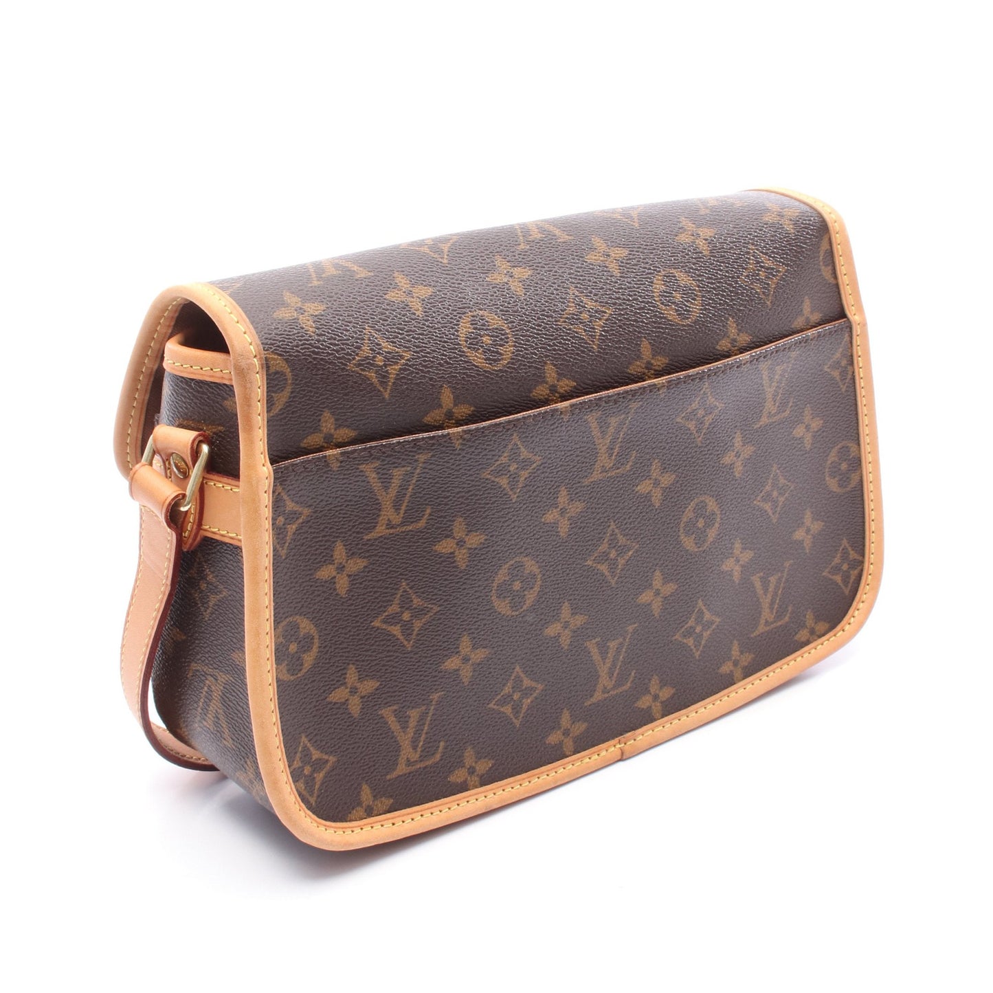ソローニュ モノグラム ショルダーバッグ PVC レザー ブラウン ルイヴィトン バッグ LOUIS VUITTON