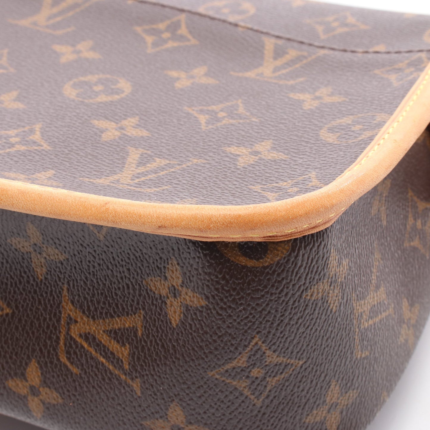 ソローニュ モノグラム ショルダーバッグ PVC レザー ブラウン ルイヴィトン バッグ LOUIS VUITTON
