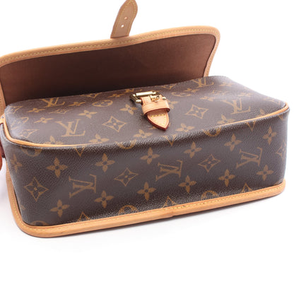 ソローニュ モノグラム ショルダーバッグ PVC レザー ブラウン ルイヴィトン バッグ LOUIS VUITTON