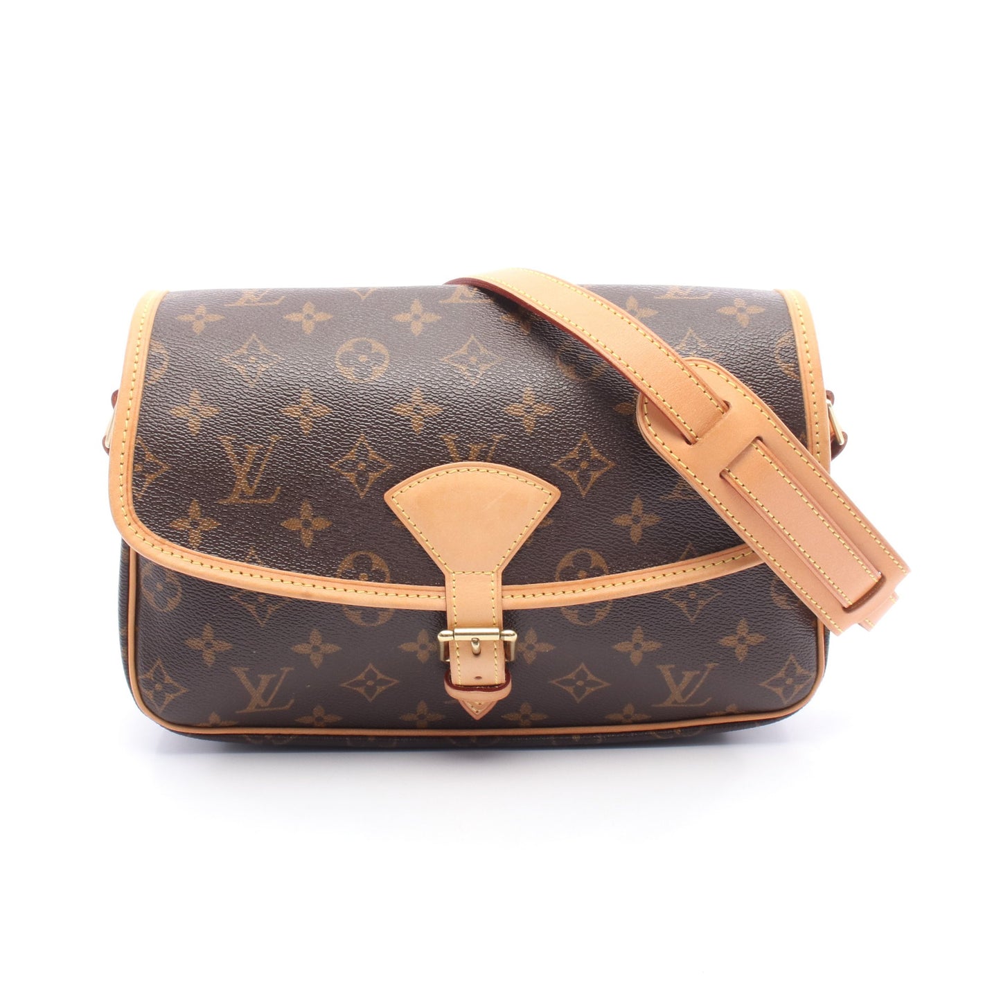 ソローニュ モノグラム ショルダーバッグ PVC レザー ブラウン ルイヴィトン バッグ LOUIS VUITTON