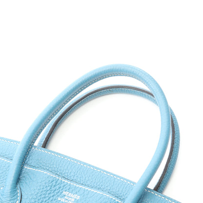バーキン35 ブルージーン ハンドバッグ トゴ ブルー シルバー金具 □M刻印 エルメス バッグ HERMES
