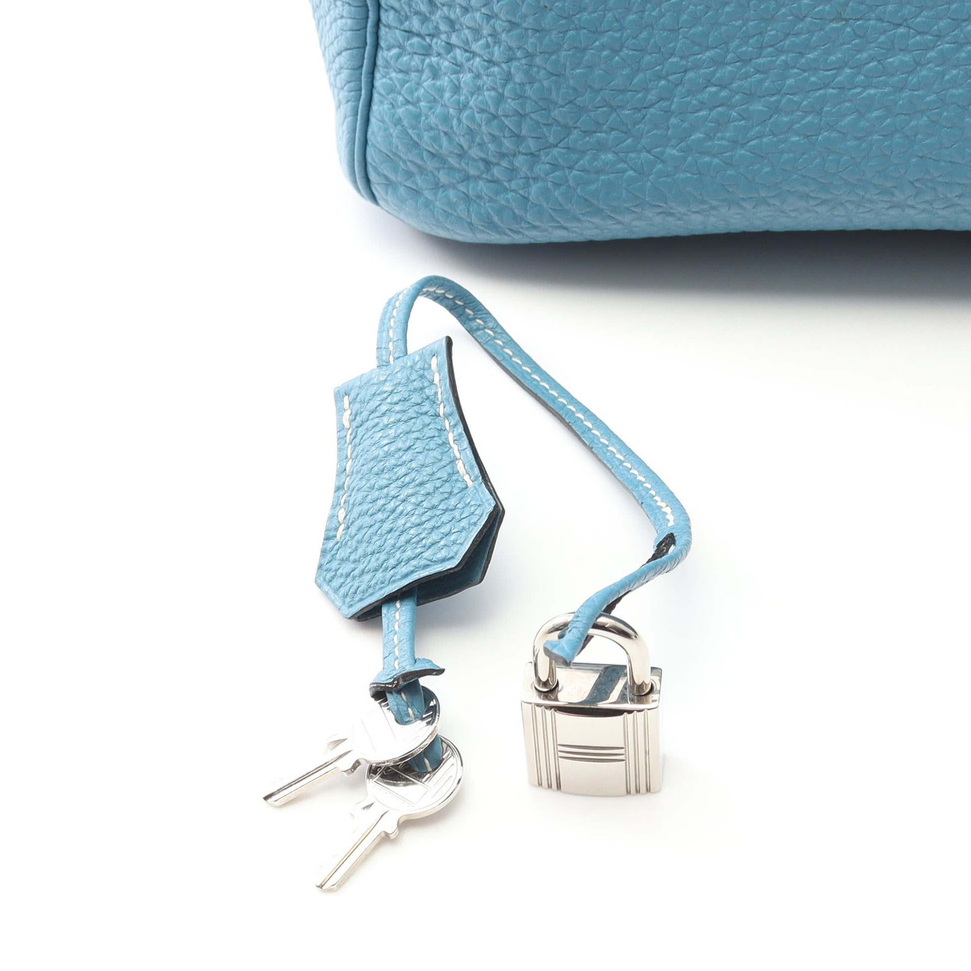 バーキン35 ブルージーン ハンドバッグ トゴ ブルー シルバー金具 □M刻印 エルメス バッグ HERMES