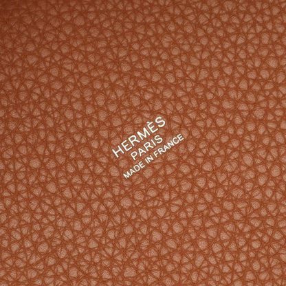 ピコタンロックPM ゴールド ハンドバッグ トリヨンクレマンス ライトブラウン シルバー金具 K刻印 エルメス バッグ HERMES