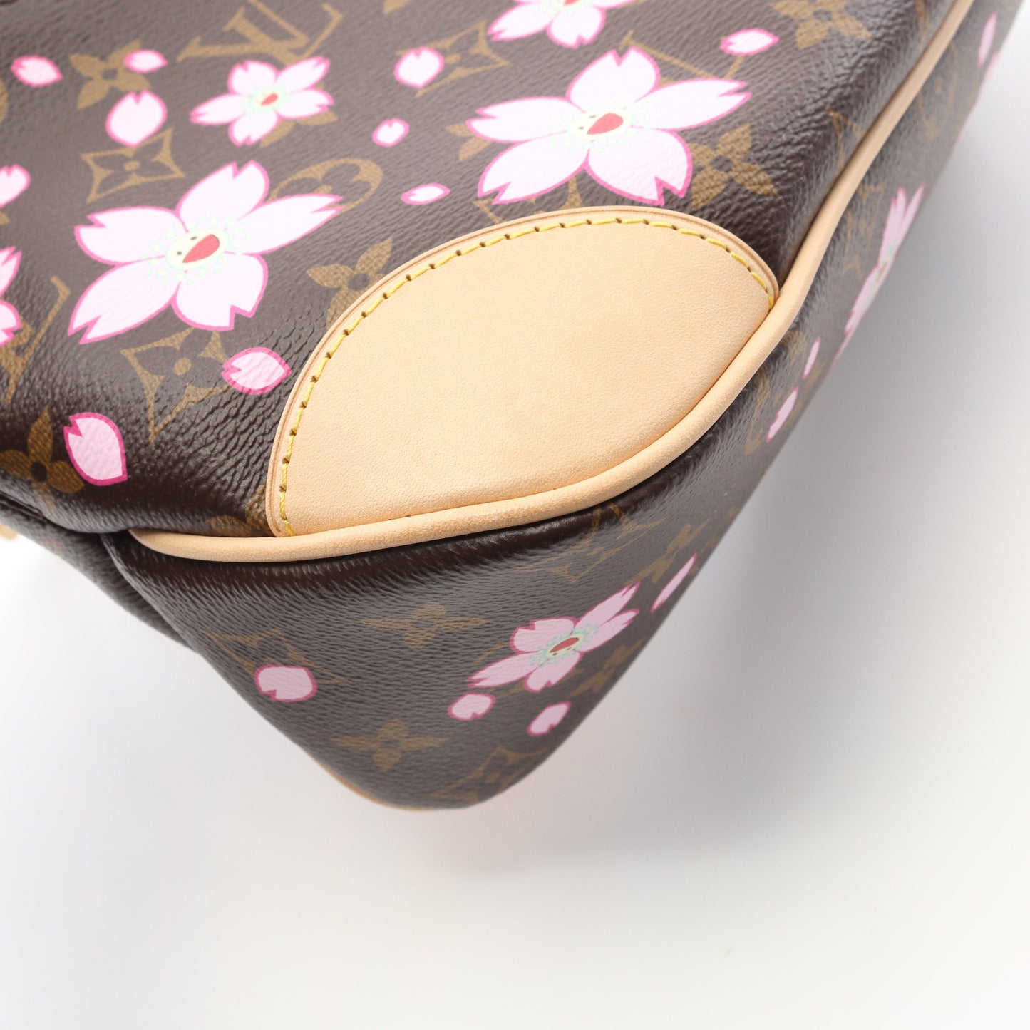 LOUIS VUITTON × 村上隆 ブーローニュ PM モノグラム サクラブラウン チェーンハンドバッグ PVC レザー ブラウン マルチカラー 2WAY ルイヴィトン バッグ LOUIS VUITTON