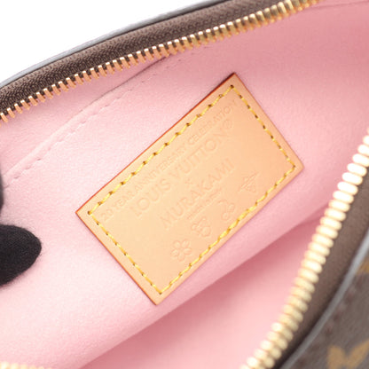 LOUIS VUITTON × 村上隆 ブーローニュ PM モノグラム サクラブラウン チェーンハンドバッグ PVC レザー ブラウン マルチカラー 2WAY ルイヴィトン バッグ LOUIS VUITTON