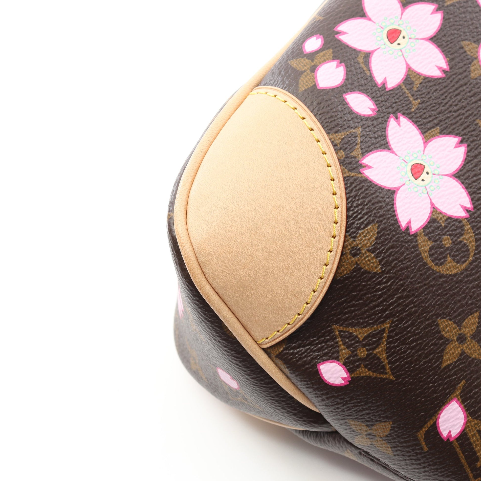 LOUIS VUITTON × 村上隆 ブーローニュ PM モノグラム サクラブラウン チェーンハンドバッグ PVC レザー ブラウン マルチカラー 2WAY ルイヴィトン バッグ LOUIS VUITTON
