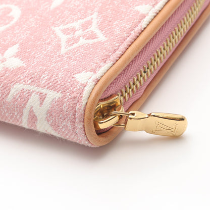 ジッピーウォレット モノグラムジャガードデニム ラウンドファスナー長  