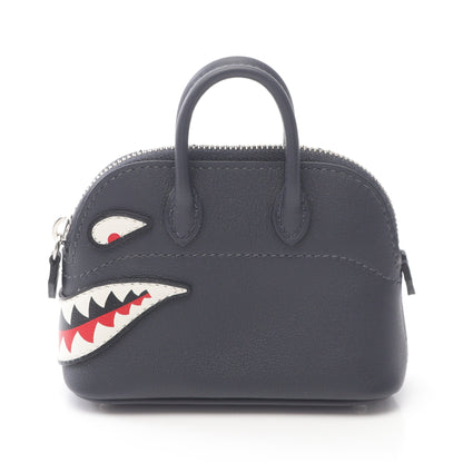 ボリード シャーク バッグチャーム ヴォースイフト ネイビー シルバー金具 W刻印 エルメス 財布・小物 HERMES