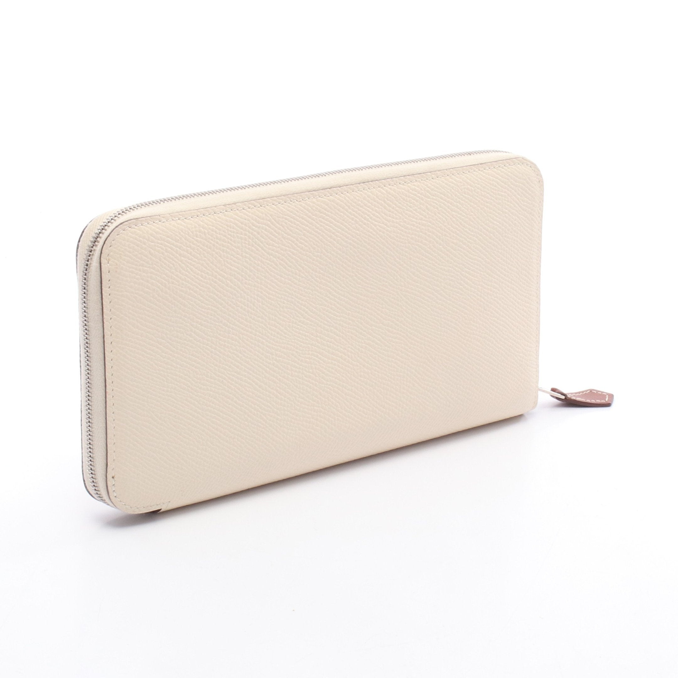 エルメス アザップロング シルクイン ラウンドファスナー 長財布 ホワイト