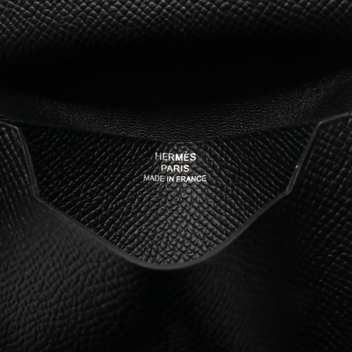 ベアンミニ カードケース ヴォーエプソン ブラック シルバー金具 W刻印 エルメス 財布・小物 HERMES