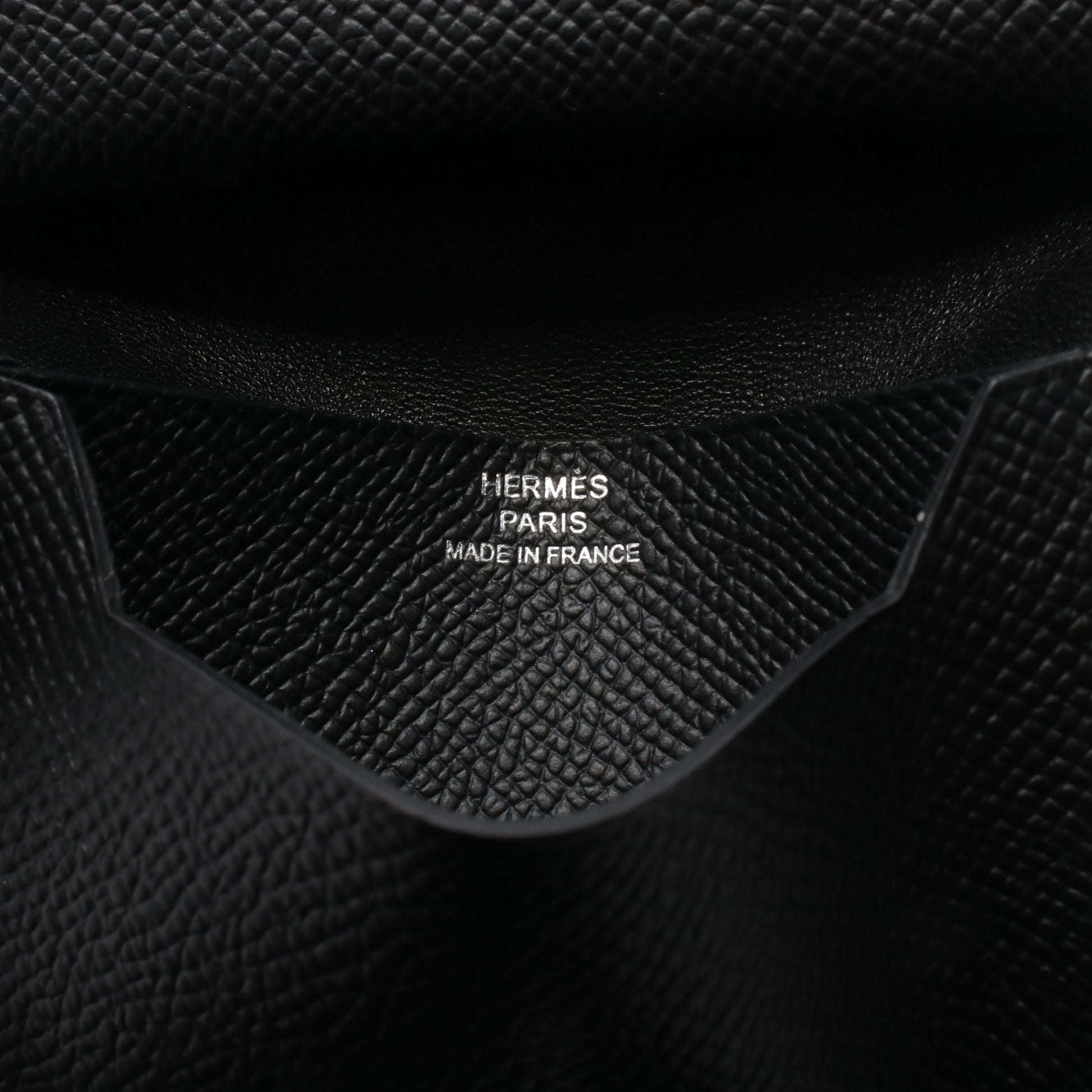 ベアンミニ カードケース ヴォーエプソン ブラック シルバー金具 W刻印 エルメス 財布・小物 HERMES