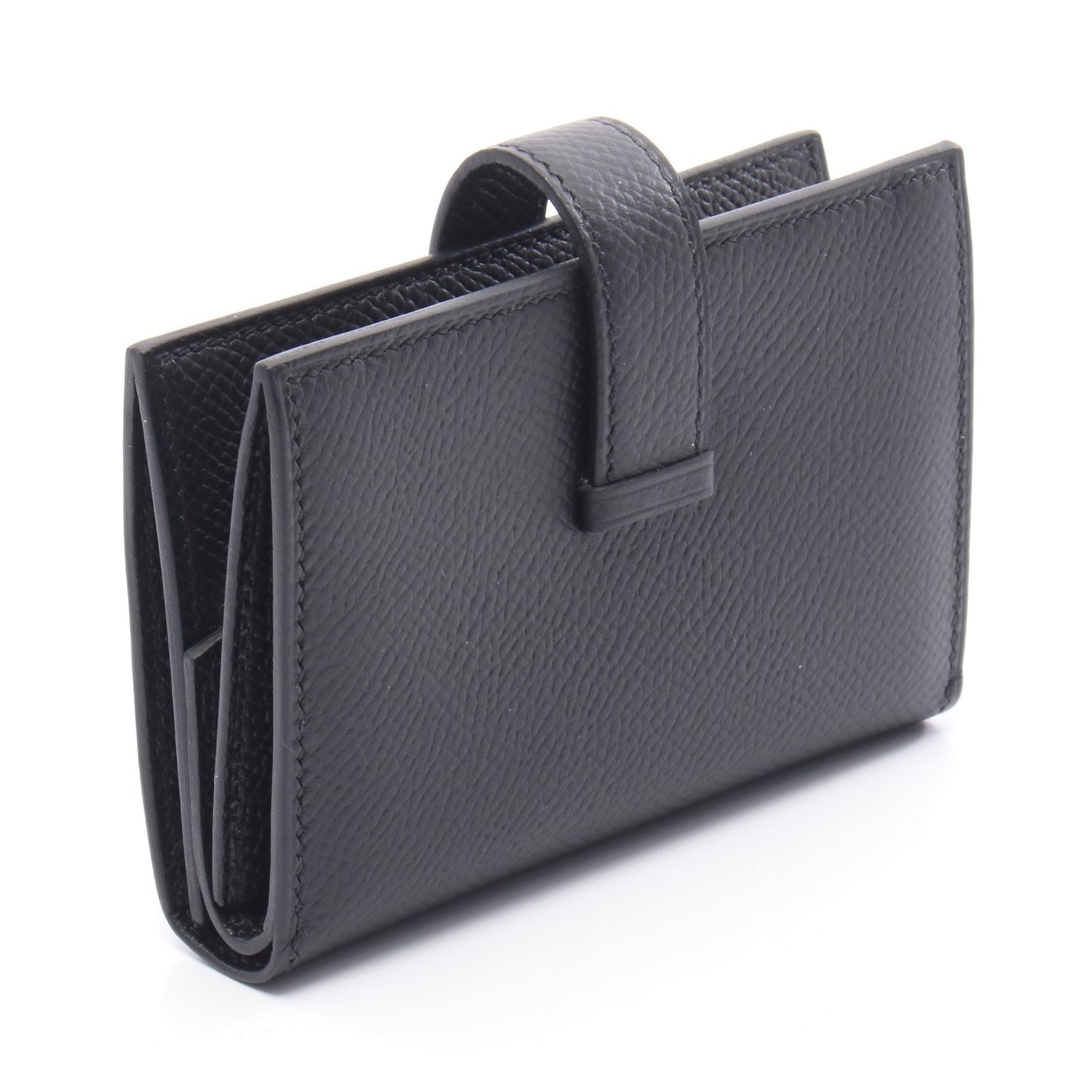 ベアンミニ カードケース ヴォーエプソン ブラック シルバー金具 W刻印 エルメス 財布・小物 HERMES