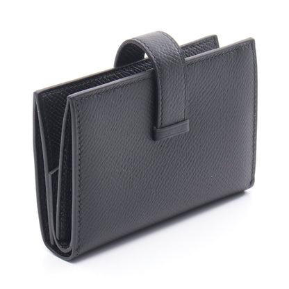 ベアンミニ カードケース ヴォーエプソン ブラック シルバー金具 W刻印 エルメス 財布・小物 HERMES