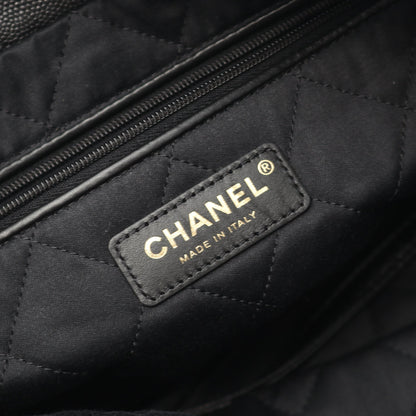 マトラッセ シャネル22 スモール チェーンショルダーバッグ キャビアスキン ブラック ゴールド金具 シャネル バッグ CHANEL