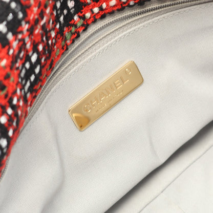 19 ディズヌフ マトラッセ チェーンショルダーバッグ ツイード レザー レッド ブラック コンビ金具 シャネル バッグ CHANEL