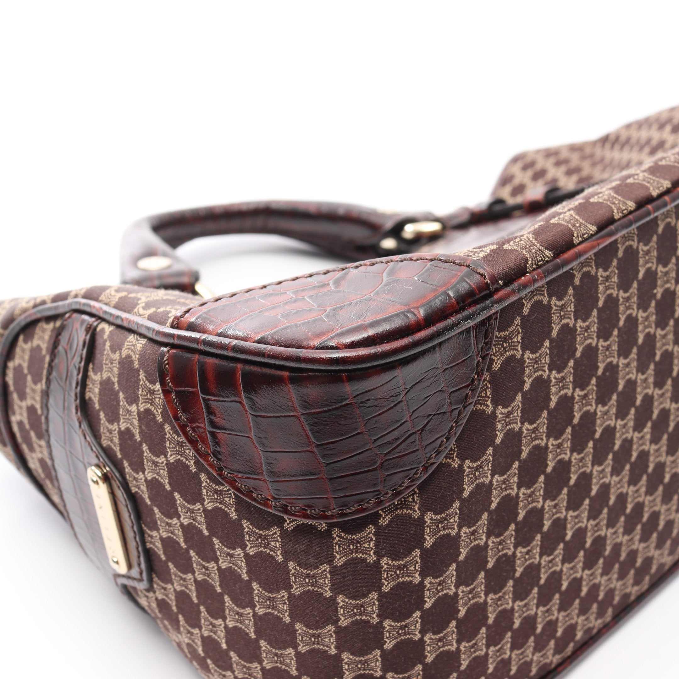 ブギーバッグ マカダム ハンドバッグ キャンバス レザー ブラウン