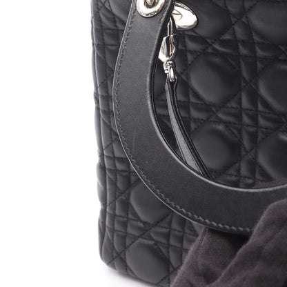 LADY DIOR レディディオール カナージュ ハンドバッグ レザー ブラック 2WAY クリスチャンディオール バッグ Christian Dior