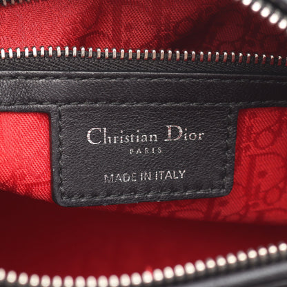 LADY DIOR レディディオール カナージュ ハンドバッグ レザー ブラック 2WAY クリスチャンディオール バッグ Christian Dior