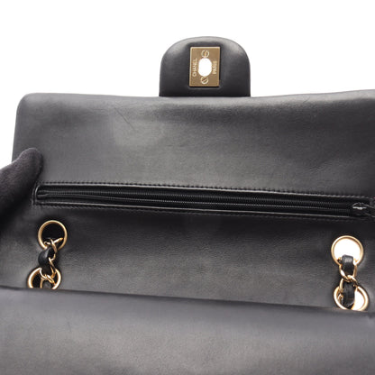 マトラッセ ダブルフラップ Wチェーンショルダーバッグ ラムスキン ブラック ゴールド金具 シャネル バッグ CHANEL