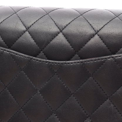 マトラッセ ダブルフラップ Wチェーンショルダーバッグ ラムスキン ブラック ゴールド金具 シャネル バッグ CHANEL