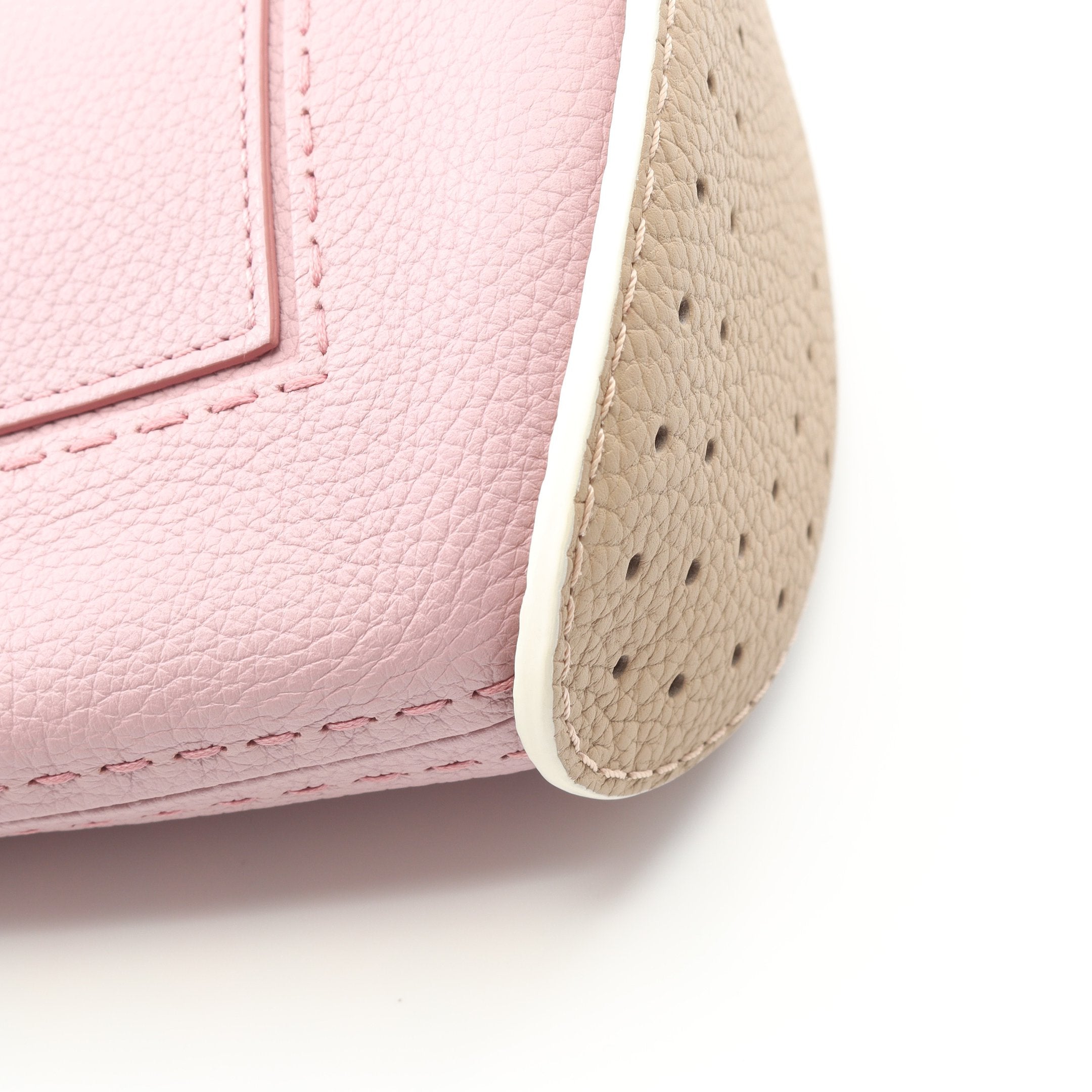 Pin Mini Bucket ハンドバッグ レザー ピンク ホワイト デルヴォー – RECLO