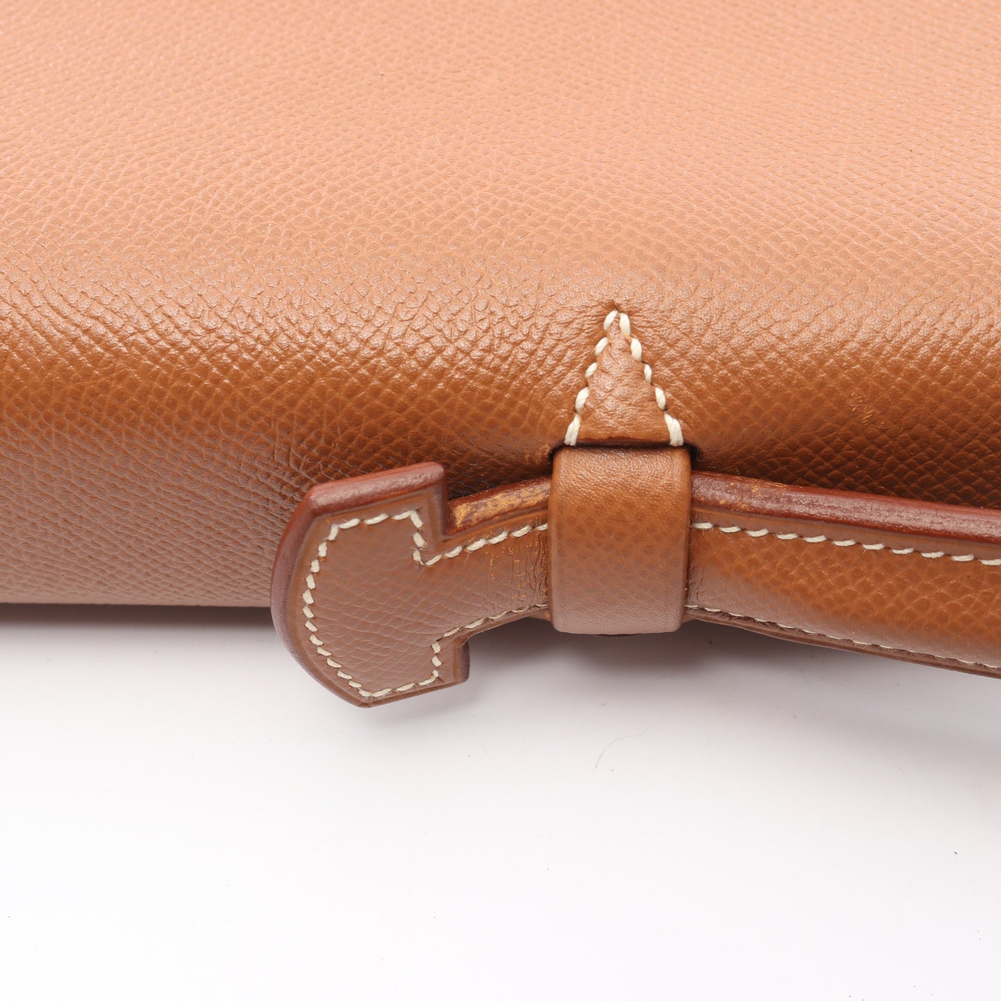 サックアデペッシュ41 ゴールド ビジネスバッグ ブリーフケース クシュベル ブラウン ゴールド金具 □B刻印 エルメス バッグ HERMES