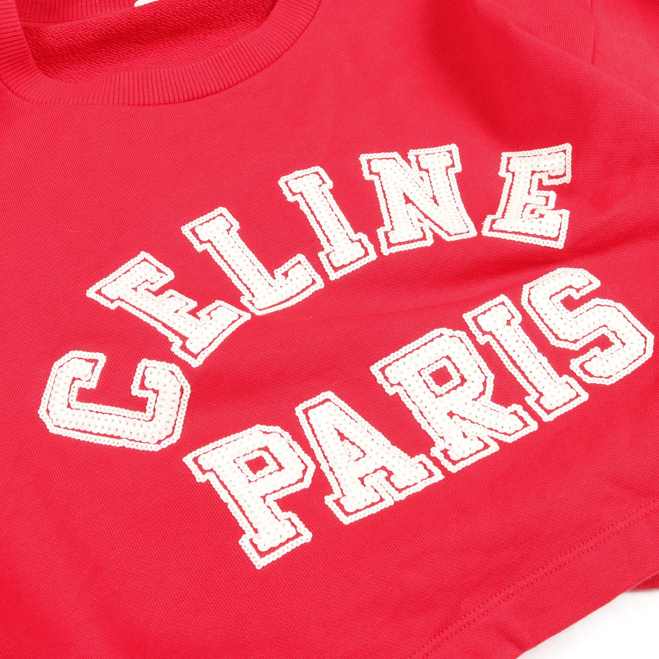 【CELLNE】クロップドロゴTシャツ セリーヌ(CELINE)セリーヌ ロゴ クロップド Tシャツ スウェット 衣料品