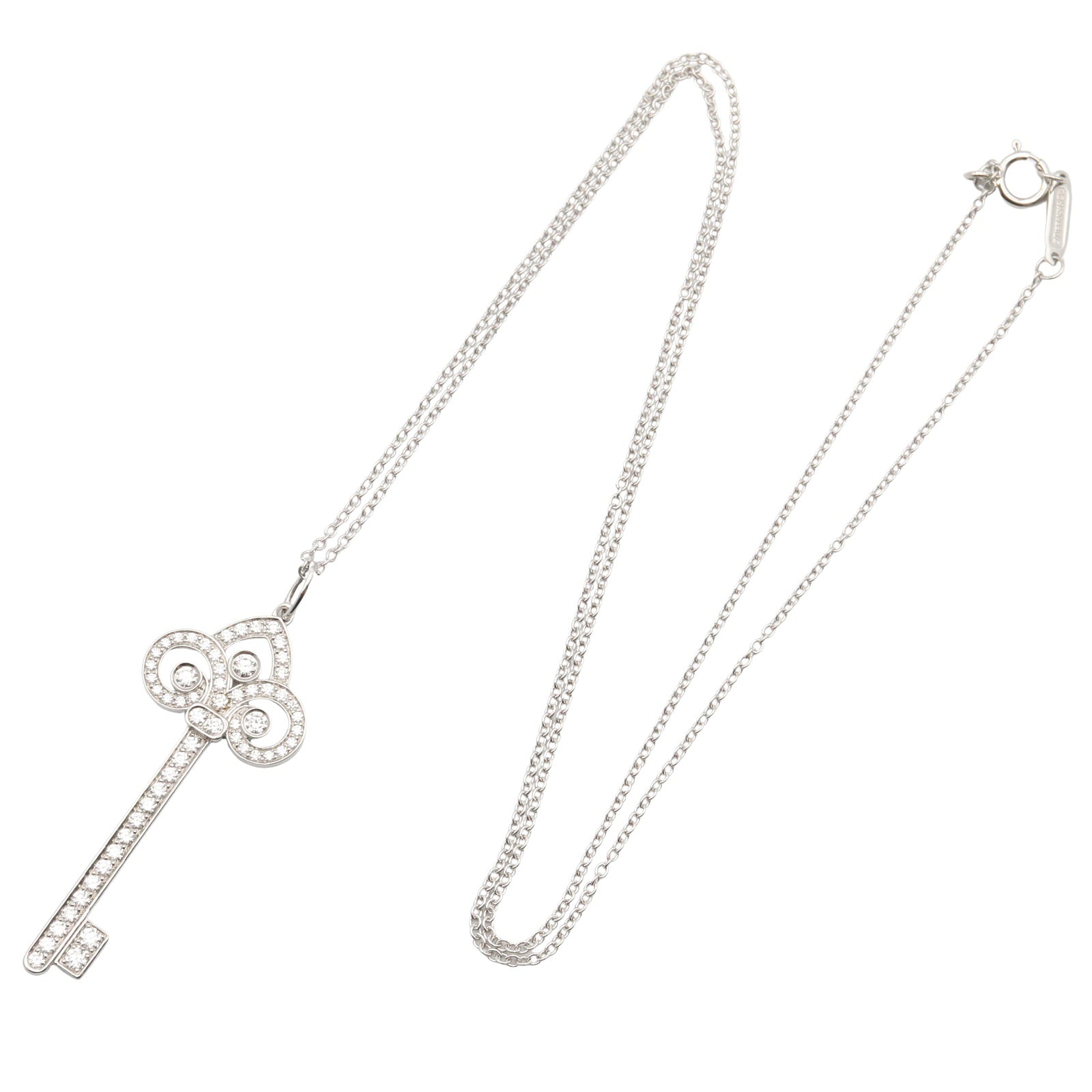 フルール ドリス キー ダイヤ ネックレス ネックレス Pt950プラチナ ダイヤモンド クリア ティファニー アクセサリー TIFFANY & Co.