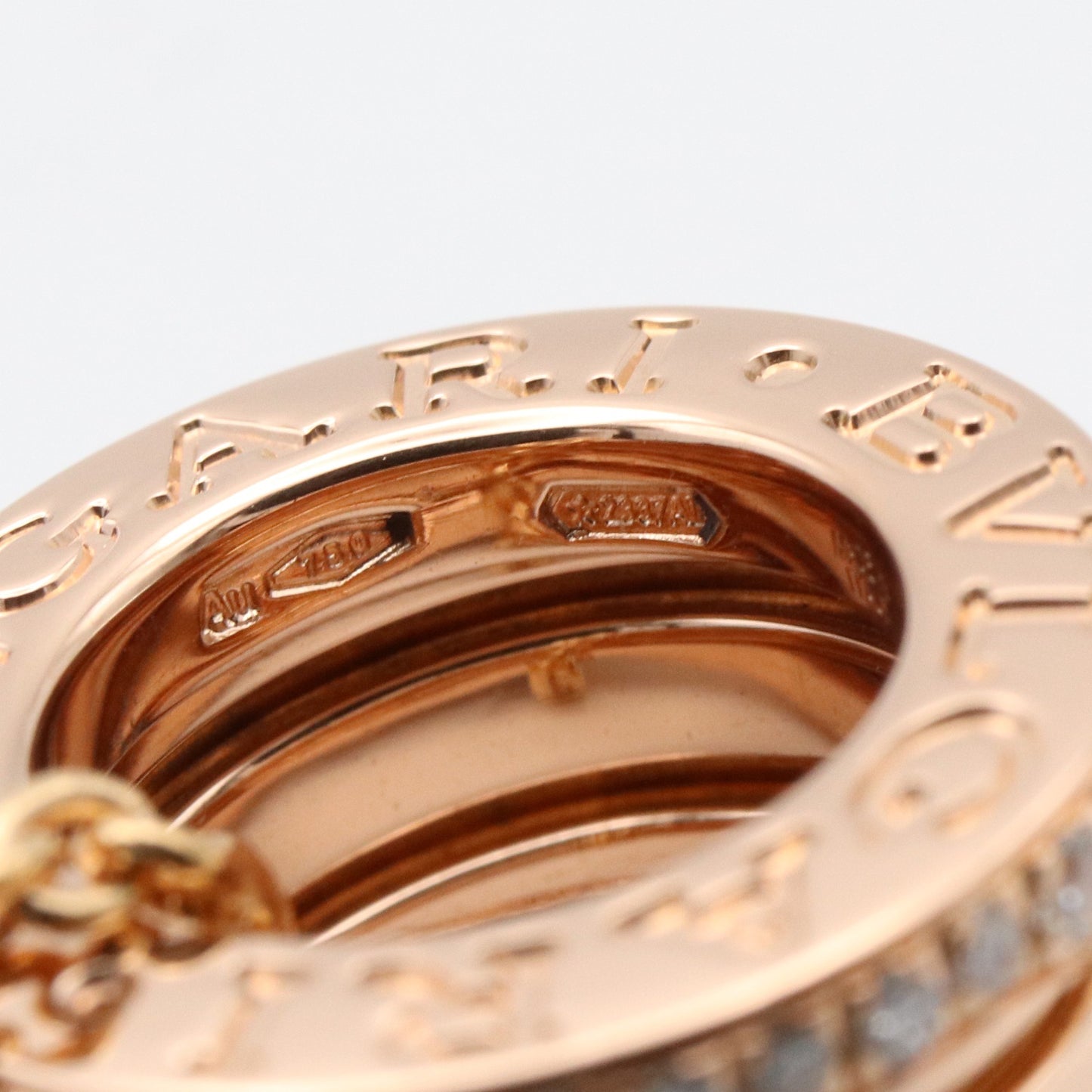 B-zero1 ネックレス ダイヤ ネックレス K18PG（ピンクゴールド） ダイヤモンド クリア ブルガリ アクセサリー BVLGARI