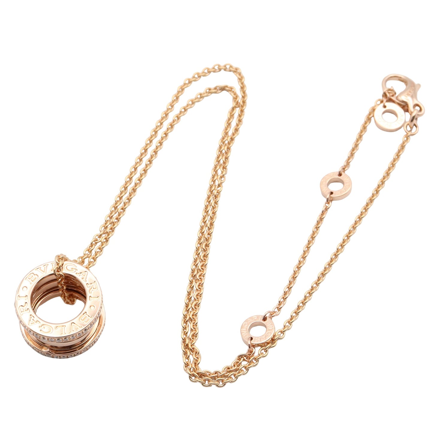 B-zero1 ネックレス ダイヤ ネックレス K18PG（ピンクゴールド） ダイヤモンド クリア ブルガリ アクセサリー BVLGARI