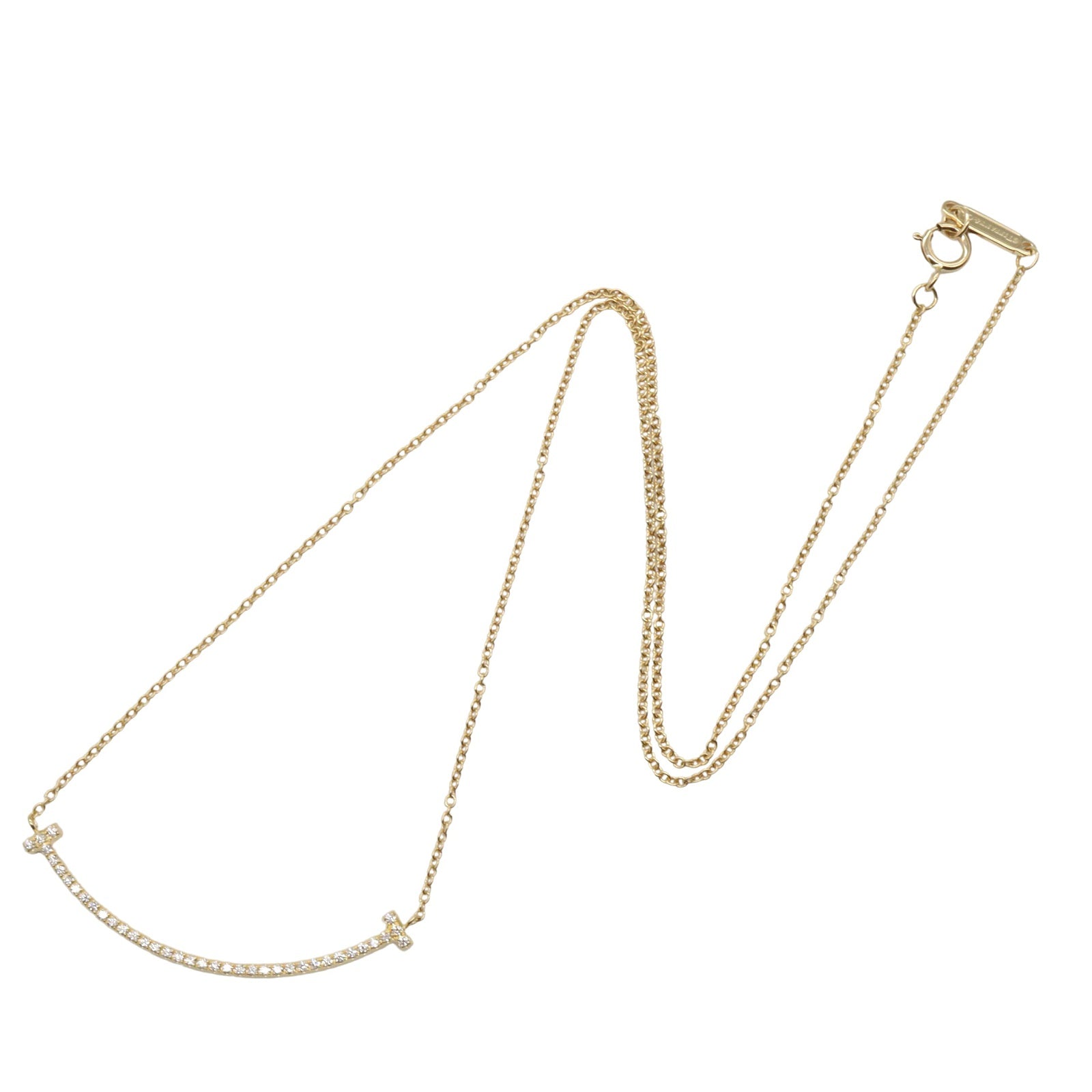 Tスマイル スモール ネックレス ダイヤ ネックレス K18（イエローゴールド） ダイヤモンド クリア ティファニー アクセサリー TIFFANY & Co.