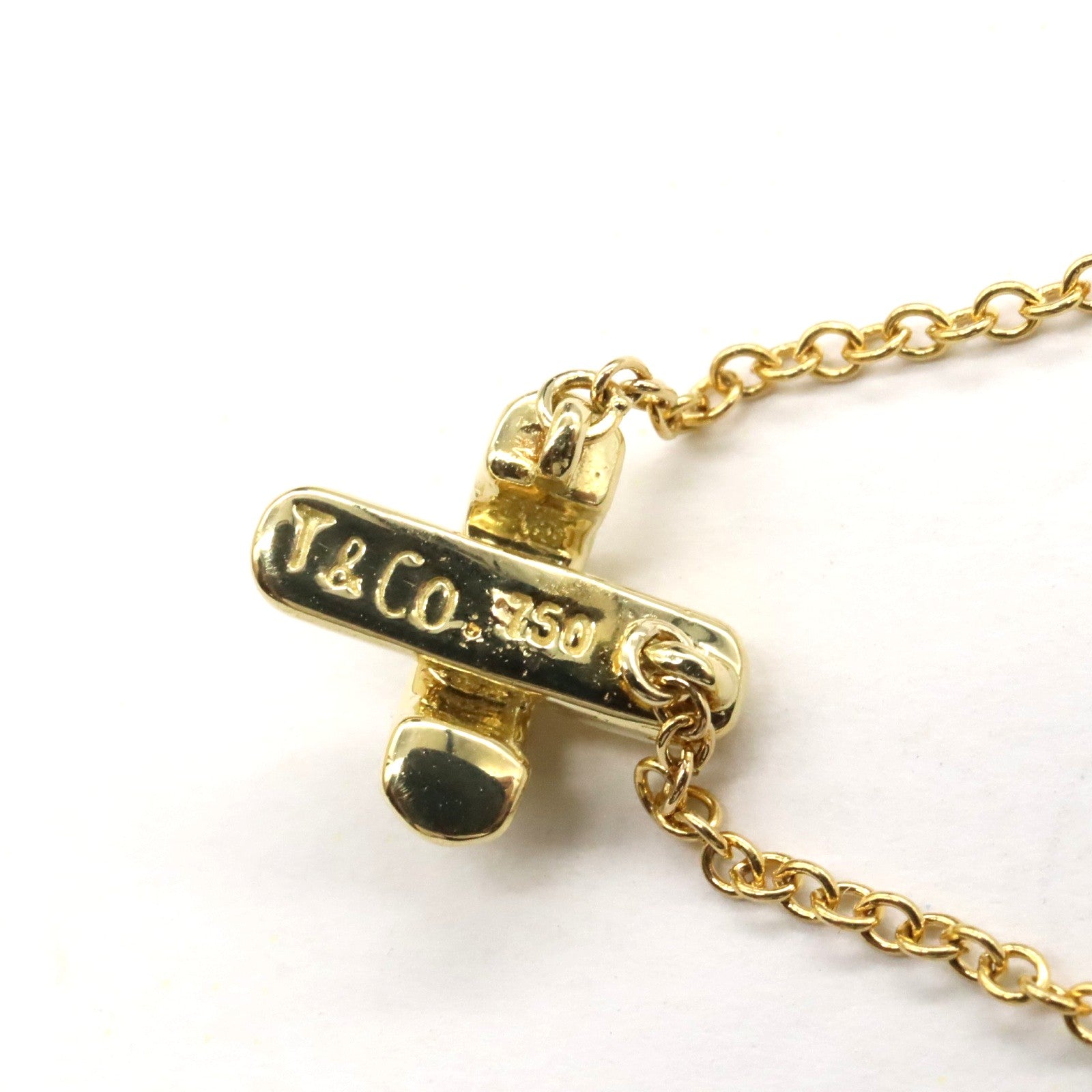 TIFFANY ティファニー K18 クロスステッチ ピアス 6459 TIFFANY