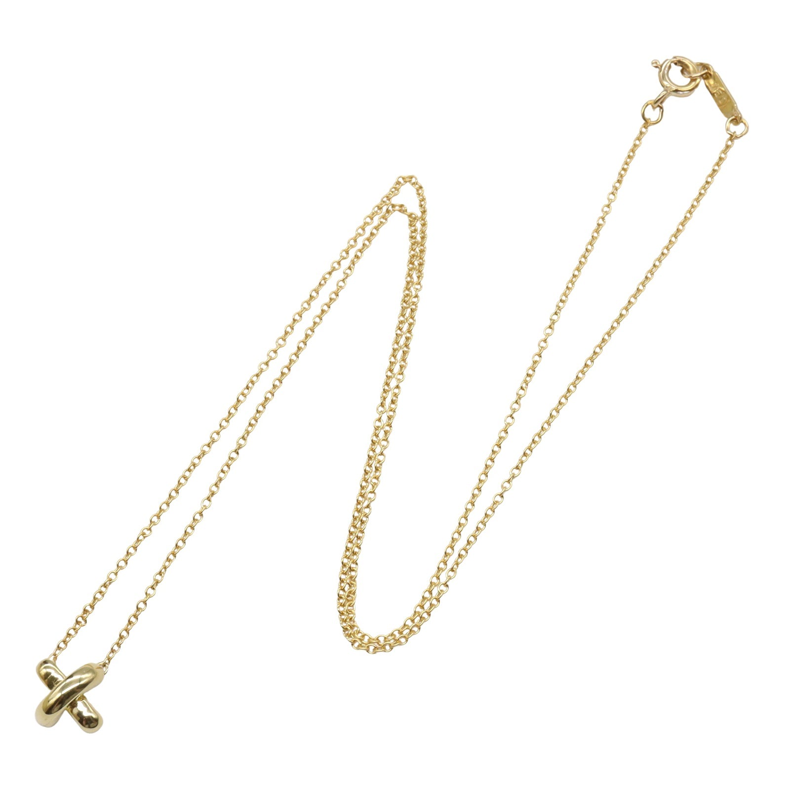 9/30までの販売【ティファニー】クロスステッチ ダイヤ ネックレス K18 9/30までの販売【ティファニー】クロスステッチ ダイヤ ネックレス K18